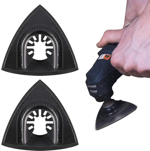 Schleifplatte Schleifaufsatz 2 Stk Dreieck Schleifblatt Set Multitool Schleifpapier Zubehör Delta Schleifdreiecke Deltaschleifer Körnung Zum Polieren Möbeln Und Entfernen Rostschleifpapier