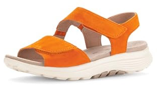 Gabor Damen Riemchensandalen, Frauen Sandalen,Sommerschuhe,Freizeitschuhe,offene Schuhe,Strandschuhe,Sandaletten,Mandarine (Micro),38.5 EU / 5.5 UK