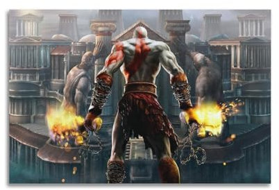 God of War Serie Spielposter Dekorative Malerei Leinwand Wandposter und Kunstdruck Moderne Familie Schlafzimmer Dekor Poster 20 x 30 cm