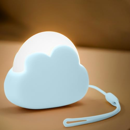 Mineup Nachtlicht Baby Stilllicht, LED Nachtlicht Kinder, nachtlicht wolke, USB Nachtlicht Dimmbar Nachtlicht Baby, wolkenform nachtlicht Stilllicht Baby Geschenke für Babyzimmer, Blue