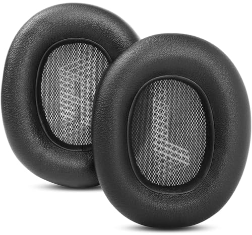 Ersatz Ohrpolster für JBL E65 E65BTNC / Duet NC/Live 650 660 BTNC/Live 650 660 NC Kopfhörer, weicherem Leder (Schwarz)
