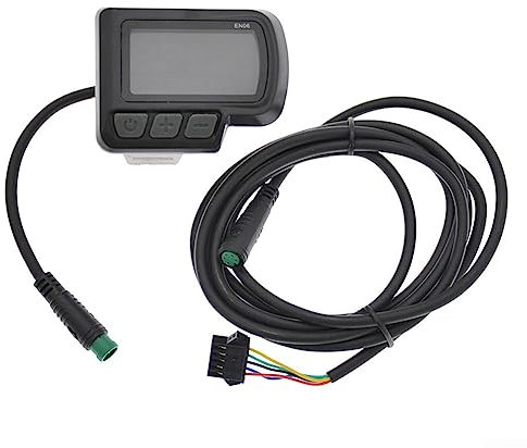 CaScab E-Bike LCD Display, E-Bike EN06 LCD Display Bedienfeld mit Kabel 24-48V für Elektrofahrrad Roller