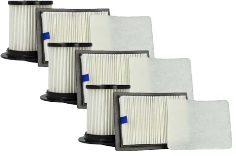 vhbw 3X Abluft-Filter, 3X Vormotor-Filter, 3X Lamellen-Zentralfilter kompatibel mit Dirt Devil Centrino X3.1, M2012 Staubsauger
