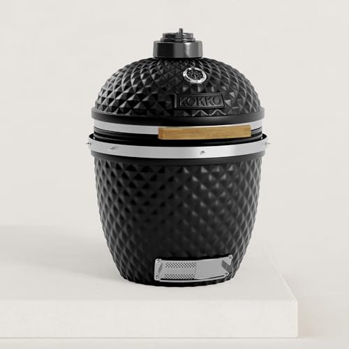 Kamado Kokko XL 22 de la marque Kokko Barbecue grand format : modèle très complet (62 cm x 86 cm) Diamètre de la grille : 47 cm Noir intense