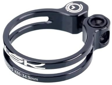 Antivol Selle Velo Pince de tige de selle de vélo de route en alliage d'aluminium, avec boulon en titane, Clip de serrage de siège de vtt, 31.8mm 34.9mm Colliers De Selle Pour VéLo (Color : 34.9mm bl