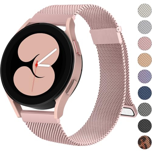 Oumida Armband für Samsung Galaxy Watch 6 40mm 44mm / Galaxy Watch 6 Classic 43mm 47mm Armbänder Damen Herren, 20mm Mesh Edelstahl Metall Uhrenarmband Verstellbares Ersatzarmband mit Starkem Magnet