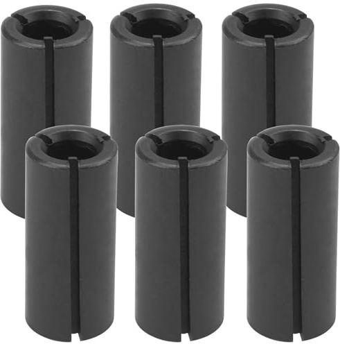 Vgoohooby 6PCS 1/2 to 1/4 Router Collet Adapter Reduction Sleeve Tool Bit for Woodworking Engaving CNC Machine