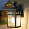 APOTO Motion Sensor Outdoor Lights, Dusk to Dawn Exterior Wall Light 3 Modes, Porch Light Fixture for House, Waterproof Aluminum Anti-Rust Lantern for Garage Entryway, Motion Activated, E27 Bulb Base