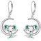 Axolotl Ohrringe 925 Sterling Silber Mond Ohrringe Axolotl-Schmuck für Damen Mädchen
