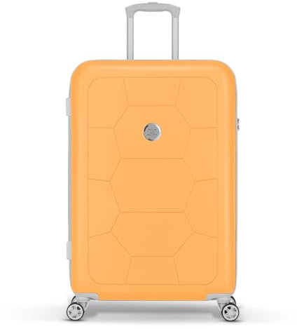 SUITSUIT Caretta – Reisekoffer mit 4 Rollen – Sicheres Zahlenschloss – Orange (75 cm)