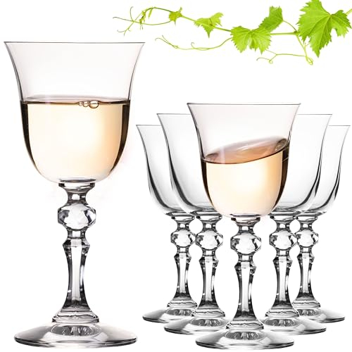 IMPERIAL Stilvolle Weißweingläser 150ml Serie 'Vintage' Set 6-Teilig Weingläser aus Crystalline Glas Spülmaschinenfest