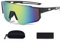 JXCTNNU Sportbrille Polarisiert Sport Sonnenbrille Herren Damen Radsportbrillen Fahrrad Brille Ski Brille mit UV400 Schutz mit Etui und Brillentuch für Outdooraktivitäten (Schwarzes Gold)