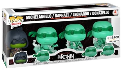 Funko POP! Comics: TMNT - Brothers 4 Pack - Amazon Exclusive | Offizielles Superheroes Merch - Vinyl Sammelfigur als Regal Deko - Geschenkidee zum Geburtstag für Fans und Sammler