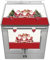 CDV Casa di Venere Set Copriforno 38x48 cm + Coprifornello 45x70 cm Natalizi in Poliestere con Lurex - Decorazione Festiva per la Cucina - Copriforno Natale - Coprifornello Natale (Babbo Natale)