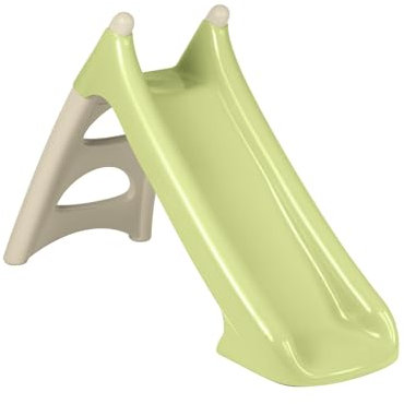 Smoby Life 7600820629 Toboggan Enfant XS Beige et Vert - Surface de Glissement 90 cm - Marches antidérapantes - Prise d'eau Cascade - Compact et Facile à Ranger - Convient à partir de 2 Ans