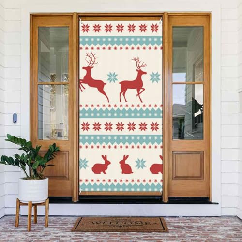 Adornos de Navidad para puertas, suministros decorativos para el hogar, escuela, aula, suministros de 90 x 185 cm