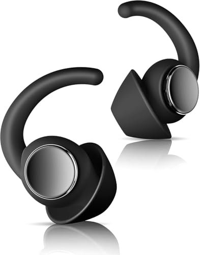 LIMEHO Konzert-Ohrstöpsel, die den Lärm um 30 dB reduzieren - Silikon Ohrstöpsel zum Schlafen, Festivals, Motorradfahren, Reisen und Konzentration (schwarz)