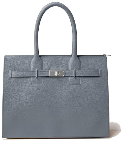KMISSO Damen Handtasche Echtleder Made in Italy – elegante Leder Schultertasche mit Umhängegurt, italienische Damentasche 31x24x12 cm