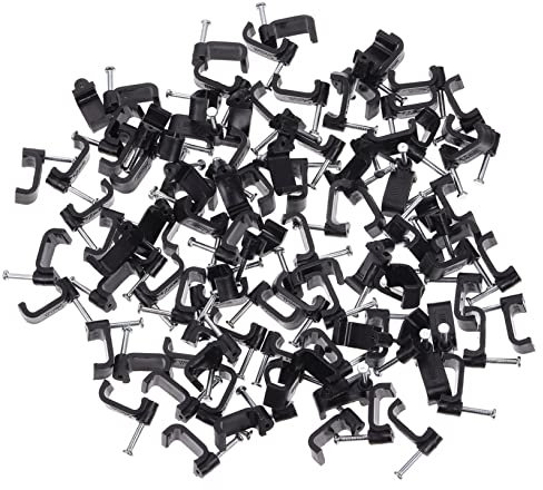 100Piezas Abrazaderas de Tubo Media Abrazadera de Fijación de Cables Soporte de Negro de Plomería Fijación