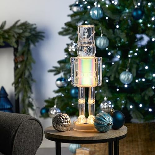 Swan Household Christmas LED Iridescent Christmas Nutcracker 36cm