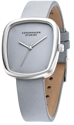 Copenhagen Studios Curved Watch - Elegante Damenuhr aus poliertem Edelstahl mit Quarzwerk - analoge Armbanduhr - 3 ATM wasserdicht - Kratzfest