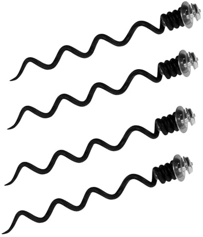 TOKIDNY 4 Stück Korkenzieher Ersatzspirale aus Metall Spiralförmiger Weinöffner Aufsatz mit Präzisem Design Reparaturset für Korkenzieher in Schwarz Zubehör für Weinflaschenöffner