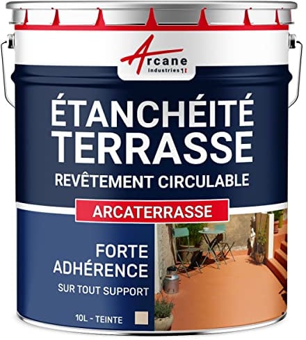 Pintura de impermeabilización para terraza - Revestimiento exterior a base de resina: ARCATERRASSE - 10 L Arena - ARCANE INDUSTRIES