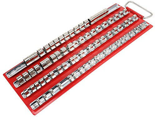 Plateau Support à douille rack Organisateur à douilles prises durable 1/2 1/4 3/8 in pour Garage Atelier Porte-outils à rail (Taille : 80pc)