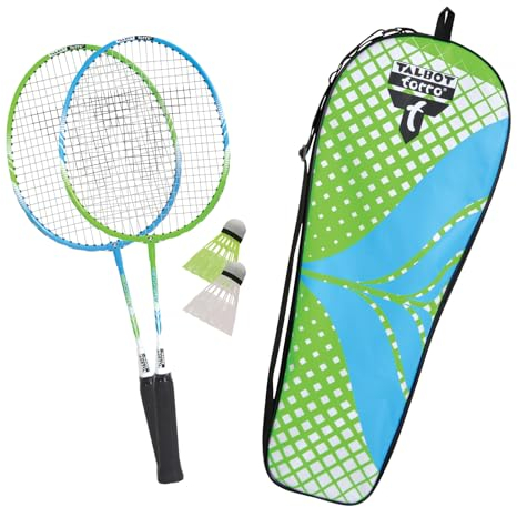 Talbot Torro Unisex Jugend Badminton Set 2-Attacker Junior, Grün-Cyan, OneSize