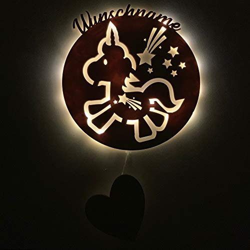 DRYSSON Veilleuse individuelle pour bébé Licorne Veilleuse Cadeau de naissance [Classe énergétique A++]