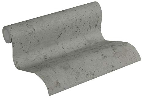 Livingwalls New Walls Vliestapete Beton-Optik 10,05 m x 0,53 m - Grau, Beige - Tapete leicht strukturiert - 374291