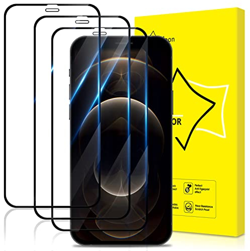 GiiYoon 3 Stück Panzer Schutz Glas für iPhone 12 Pro Max, HD Displayschutzfolie, 9H Härte, Anti- Kratzer, Bläschenfrei, Ultrabeständig