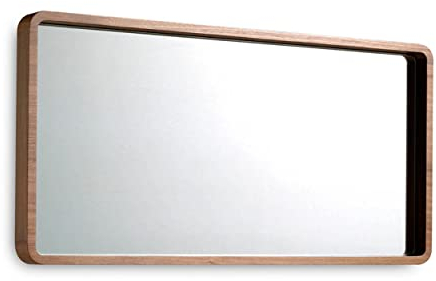 Angel Cerdá - Miroir Rectangulaire Mural avec Cadre en Bois de Noyer - Grand Miroir Décoratif pour Mur - Élégant et Polyvalent - 100 x 50 x 7 cm