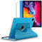 ebestStar - Funda para iPad Air (2020) 10.9, iPad Air 4 Apple, Carcasa Capa Giratoria, 360 Protectora, Cuero PU Soporte, Azul + Cristal Templado