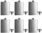 6 Pcs 8 oz Hip Stainless Steel Flask & Funnel Set by QLL, Easy Pour Funnel is Included, Great Gift (6 PCS, 8 OZ)