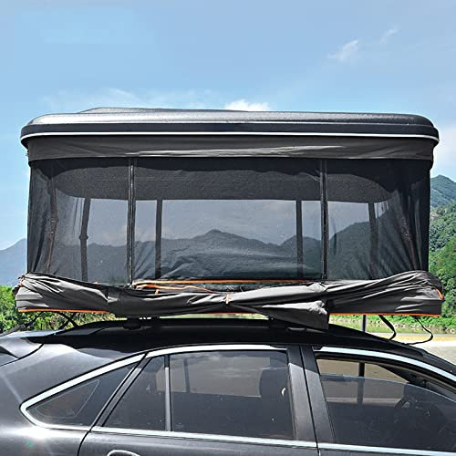 Hartschalen-Dachzelt für den Außenbereich für Offroad-Camping, 2–3 Personen, Pop-Up-Fahrzeug, SUV, LKW, Überland mit Leiter, Hartschalen-Dachzelt für Autos, LKW, SUVs, Camping, Reisemobil