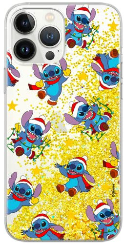 ERT GROUP mobile phone case for Apple Iphone XS Max original and officially Licensed Disney pattern Stitch 009 optimally adapted to the shape of the mobile phone, with glitter overflow effect