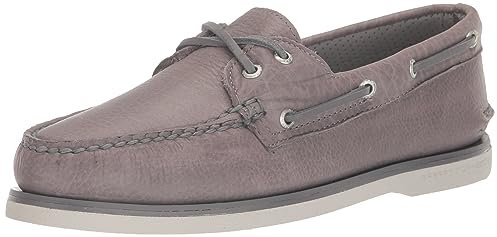 Sperry A/O 2-Eye Leather, Men's Boat, Polished grey, 9 UK