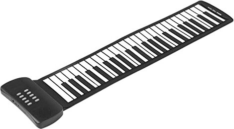 LBEC Hand Roll Keyboard Piano, MIDI Output Roll Up Piano Heavy Bass 4D Surround Sound Portable for Travel for Beginner