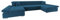 Mirjan24 Ecksofa Alia Cord mit Regulierbare Armlehnen, 2 Bettkasten und Schlaffunktion, U-Form Eckcouch vom Hersteller, Sofa Couch Wohnlandschaft (Poso 05)