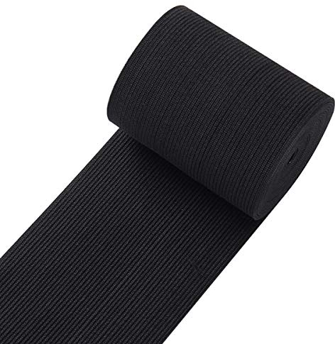 MYUREN Gummiband Schwarzes 75mm Breit Elastisches Band für Nähen und Haushalt DIY Handwerk (4.5 Meters)