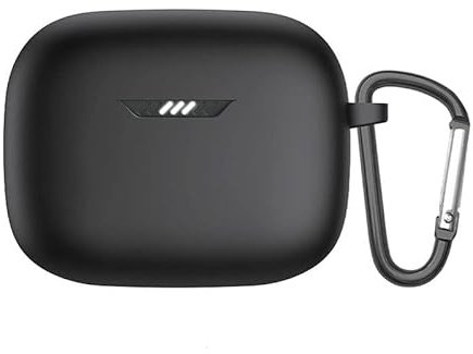 YHFZR Case for JBL Tune 230 NC, Soft Silicone Full Protective Earphone Case Cover for JBL Tune 230 NC with Finger Ring Strap, Black