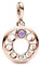 PANDORA ME Mondphasen Medaillon-Charm aus Sterling Silber mit 14 Karat rosévergoldete Metalllegierung, Synthetischer Opal, Kompatibel ME Armbändern, 782806C01