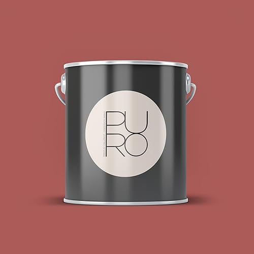 Livingwalls PURO Premium Wandfarbe c2019 - Malerfarbe mit sehr hoher Deckkraft - matte hochwertige Innenfarbe in Rot - 2,5l