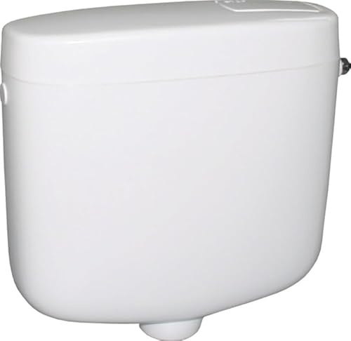 Delphis base pro Spülkasten für WC Aufputz - Wasserkasten mit einstellbarer Spülwassermenge - Start-Stopp Taste (6 Liter)