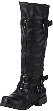 Anfibi Donna Platform, Biker Impermeabile Moda Biker Boots Pelle Morbidi Comode Stivali Invernali Antiscivolo Stivaletti Lunghi Motociclista Stivali Biker