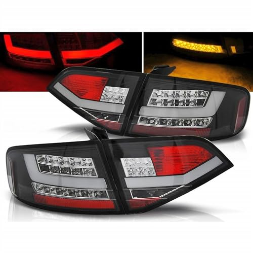 Led LightTube Rückleuchten in schwarz für Audi A4 B8 Limo
