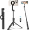 TELESIN° 1,3 Meter Einziehbare Bluetooth-Fernbedienung Magnetische Telefon Selfie Stick Stativ, Kompatibel mit MagSafe Portable Selfie Stativ für iPhone 15, 14, 13, 12 Pro Max Series und Android