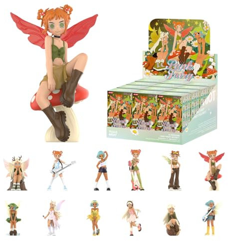 POP MART Peach Riot Punk Fairy Series Figures Whole Set(12Boxes) 2.5 inches Articulated Character Premium Design gifts for women Fan-Favorite blind box Collectible Toy Art Toy Action Figure
