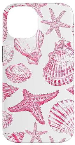 Pink Seashell Starfish Ocean Beach Sea Coastal Aesthetic Case for iPhone 14